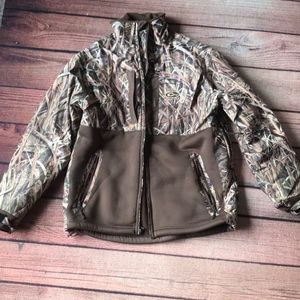 Drake Waterfowl fleece lined insulated camo coat